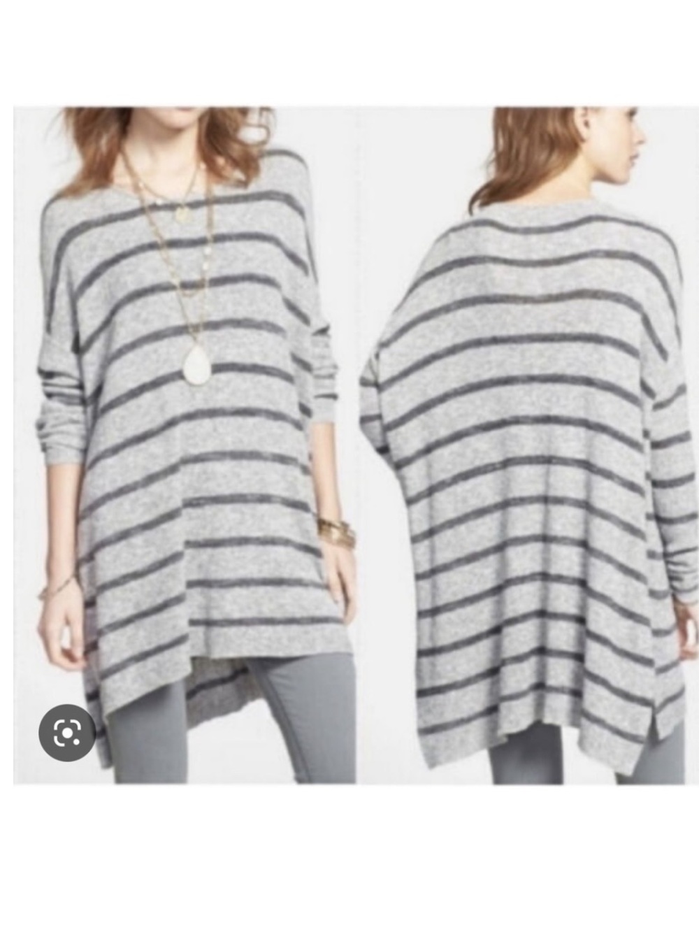 FREE PEOPLE  “shipping news”sweat oversized